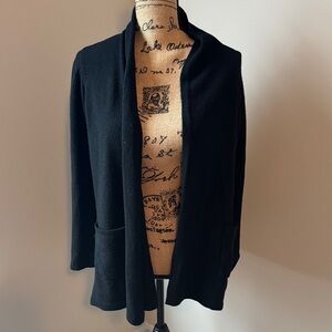 LOFT Black Open-Front Cardigan